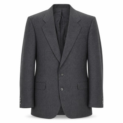 Mens UK Size 42 Pin Stripe Regular Grey Suit Jacket