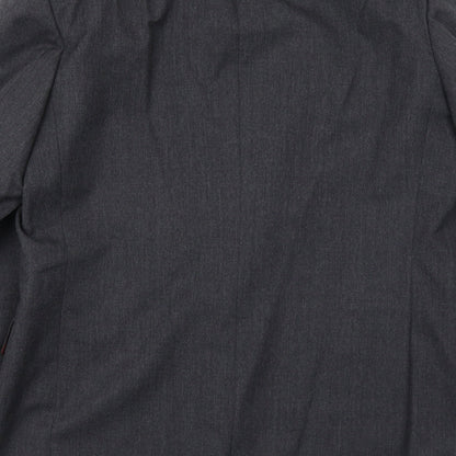 Business Solutions Mens Grey Polyester Jacket Suit Jacket Size 40 Regular