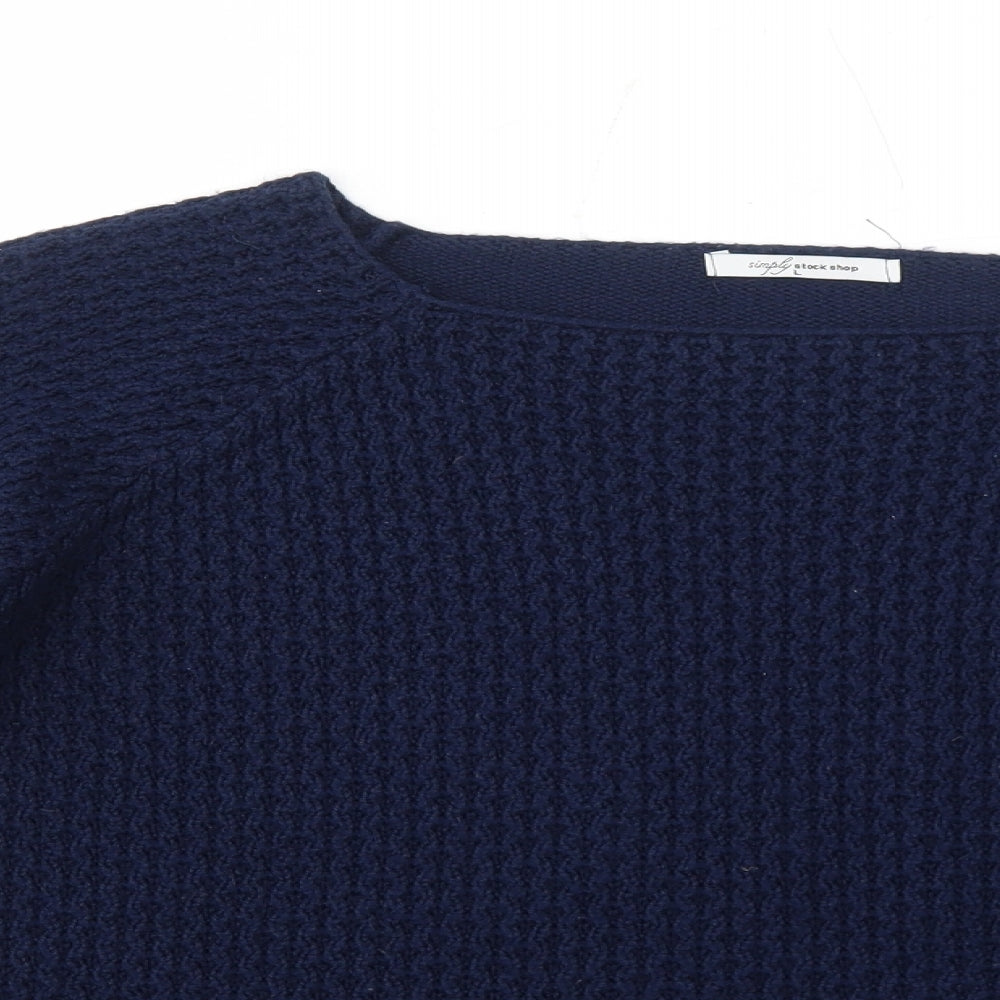 Womens UK Size L Simply Stock Shop Blue Pullover Jumper