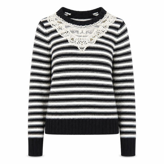 Womens UK Size 10 Love Knitwear Black Pullover Jumper