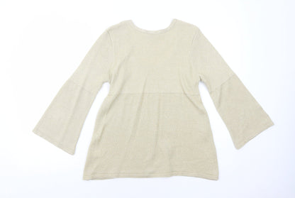Womens UK Size 14 Warehouse Gold Pullover Jumper