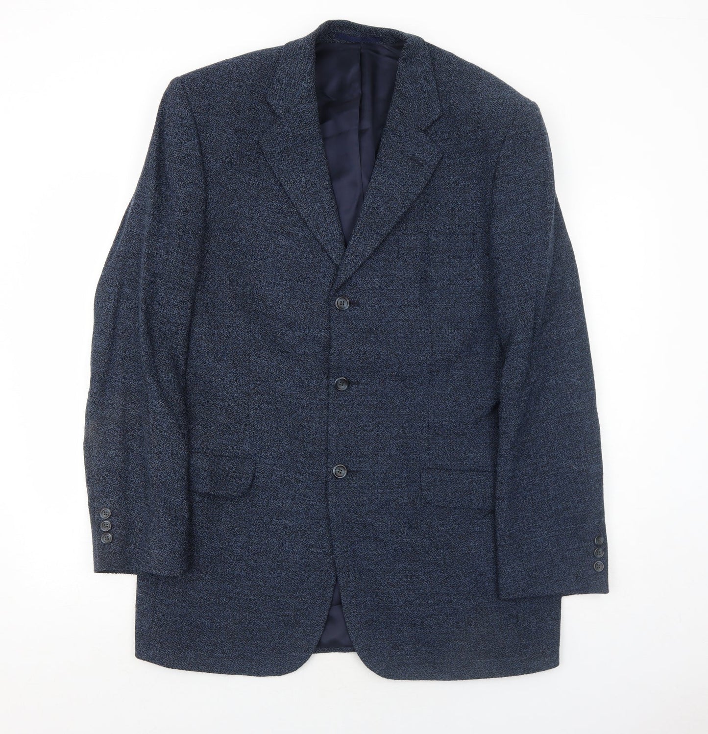 Beatties Mens Blue Wool Jacket Blazer Size 40 Regular