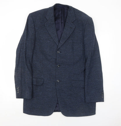 Beatties Mens Blue Wool Jacket Blazer Size 40 Regular
