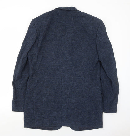 Beatties Mens Blue Wool Jacket Blazer Size 40 Regular