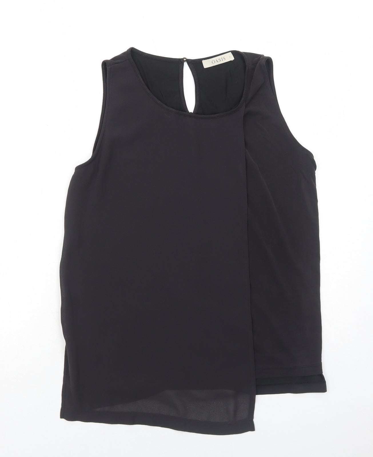 Womens UK Size L Oasis Black Basic Tank