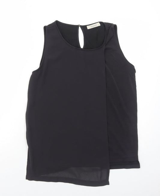 Womens UK Size L Oasis Black Basic Tank