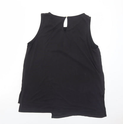 Womens UK Size L Oasis Black Basic Tank