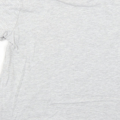 NEXT Boys Grey Cotton Basic T-Shirt Size 9 Years Round Neck Pullover