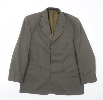 Vittoria Mens Grey Polyester Jacket Blazer Size 40 Regular