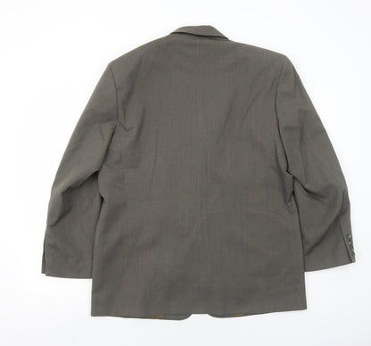 Vittoria Mens Grey Polyester Jacket Blazer Size 40 Regular