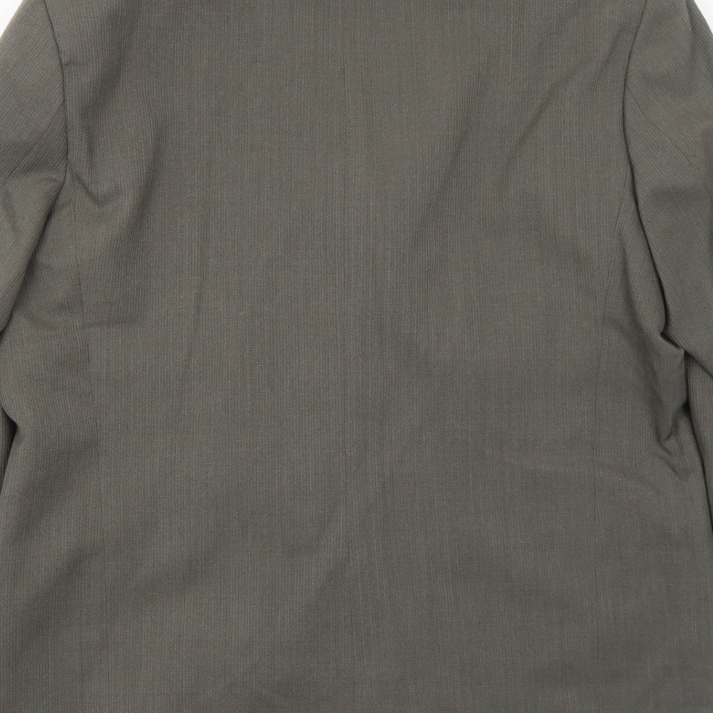 Vittoria Mens Grey Polyester Jacket Blazer Size 40 Regular