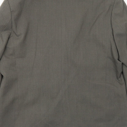 Vittoria Mens Grey Polyester Jacket Blazer Size 40 Regular