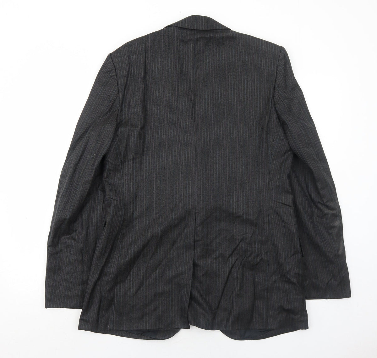 Pure Mens Grey Striped Wool Jacket Suit Jacket Size 38 Regular