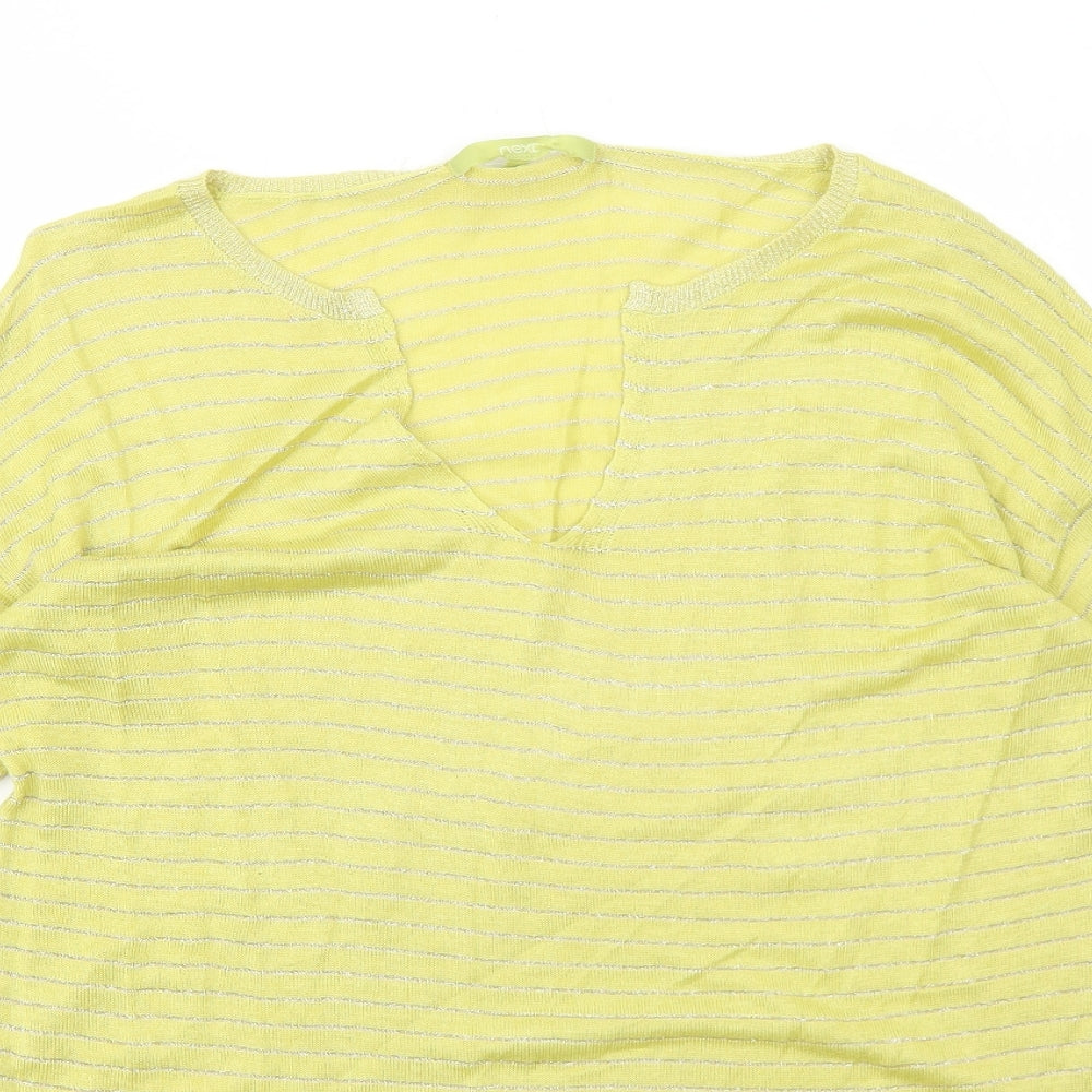 Womens UK Size 12 NEXT Yellow Pullover Jumper