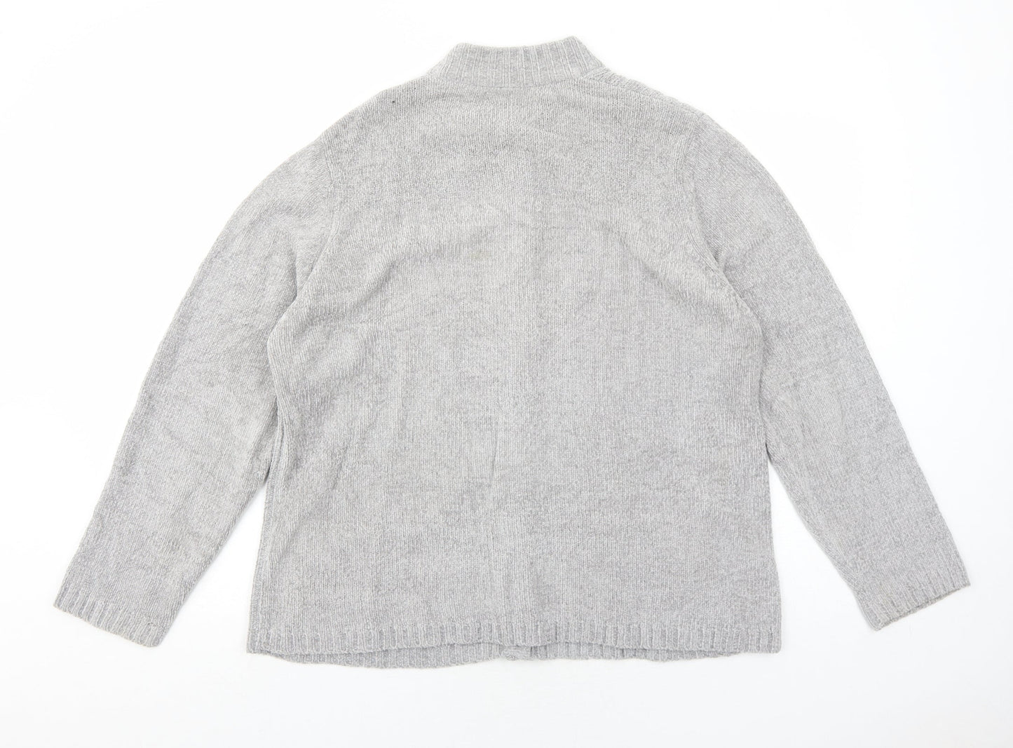 Womens UK Size 20 EWM Grey Cardigan Jumper