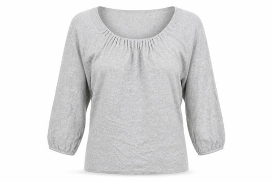 Alex&Co Womens Grey Round Neck Cotton Pullover Jumper Size 10