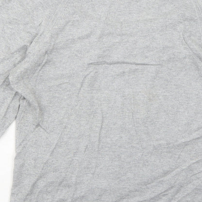 Alex&Co Womens Grey Round Neck Cotton Pullover Jumper Size 10