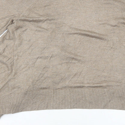 Gap Womens Brown V-Neck Viscose Cardigan Jumper Size S