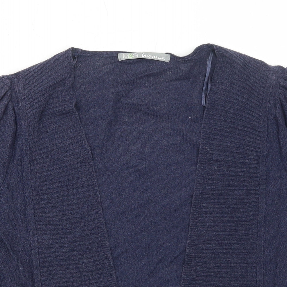 Womens UK Size 12 Marks and Spencer Blue Cardigan Jumper