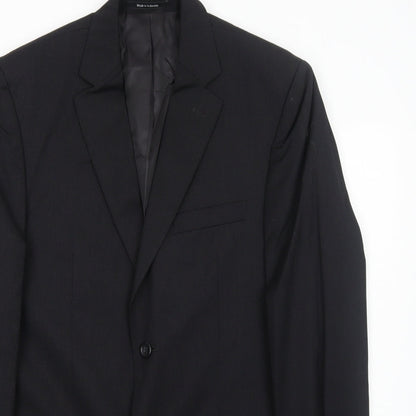 Pronto Uomo Mens Grey Wool Jacket Suit Jacket Size 38 Regular