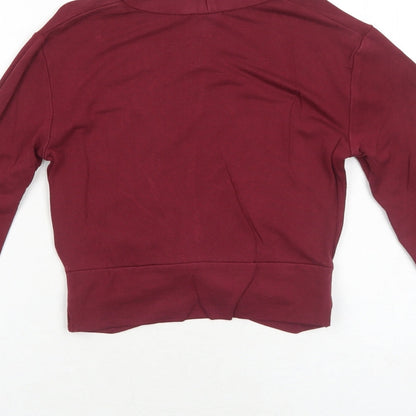 Womens UK Size 8 Topshop Red Cropped T-Shirt