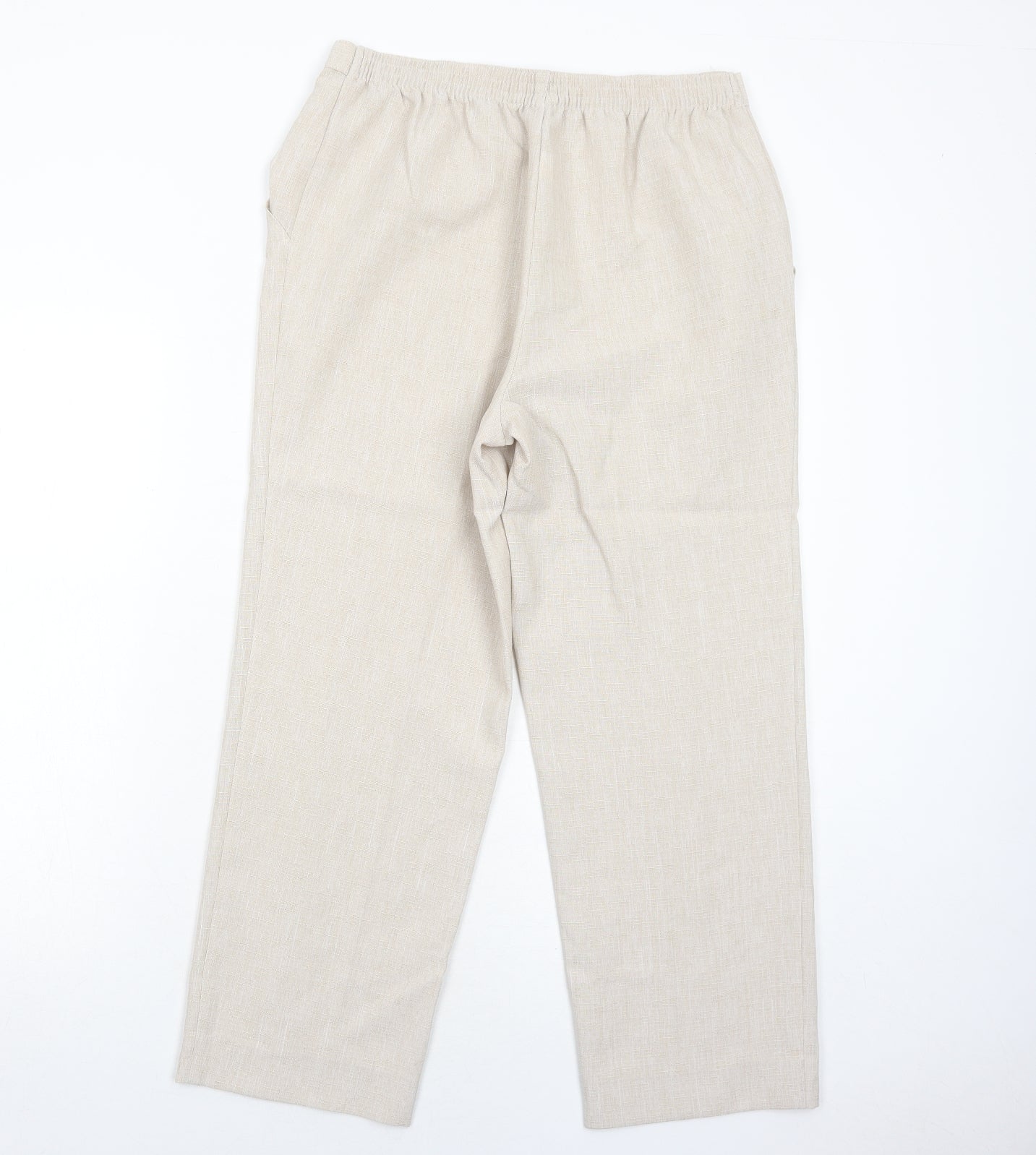 Womens UK Size 12 Marks and Spencer Regular Fit  Ivory Trousers