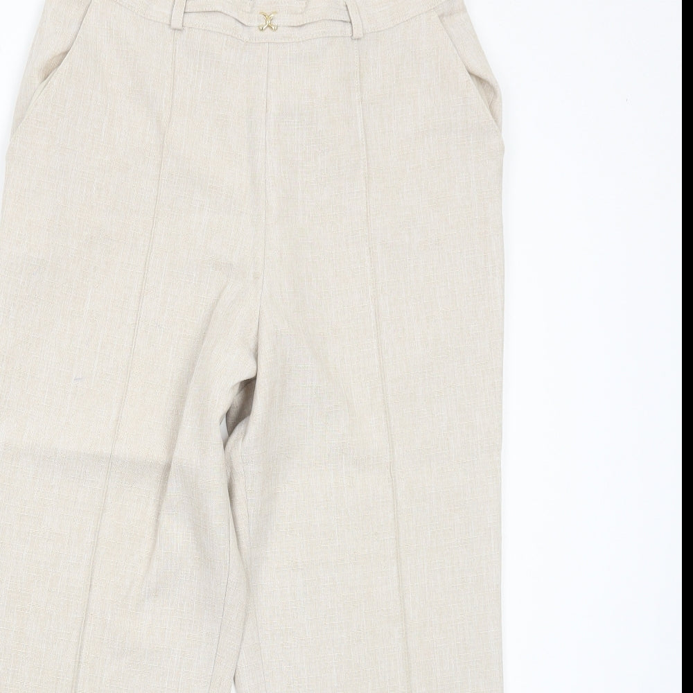 Womens UK Size 12 Marks and Spencer Regular Fit  Ivory Trousers
