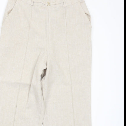 Womens UK Size 12 Marks and Spencer Regular Fit  Ivory Trousers