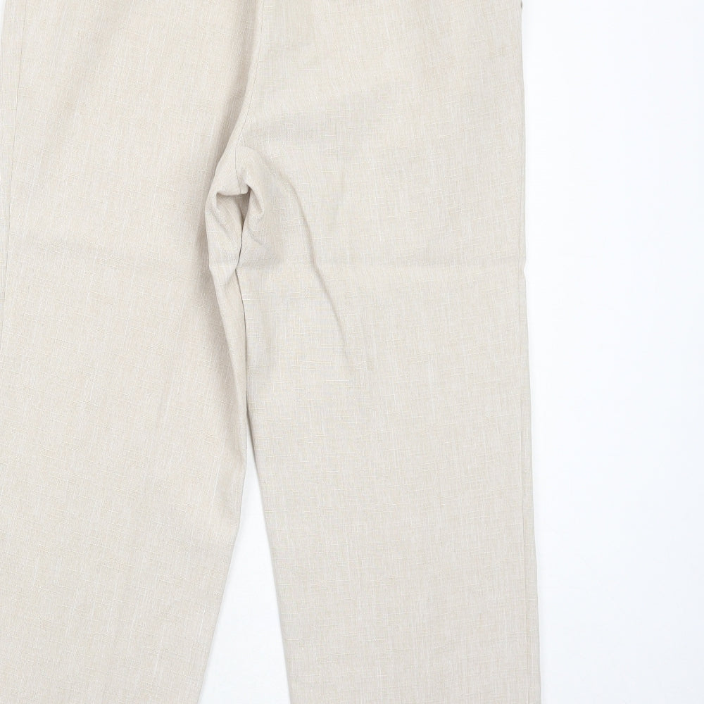 Womens UK Size 12 Marks and Spencer Regular Fit  Ivory Trousers