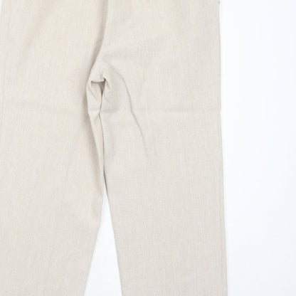 Womens UK Size 12 Marks and Spencer Regular Fit  Ivory Trousers