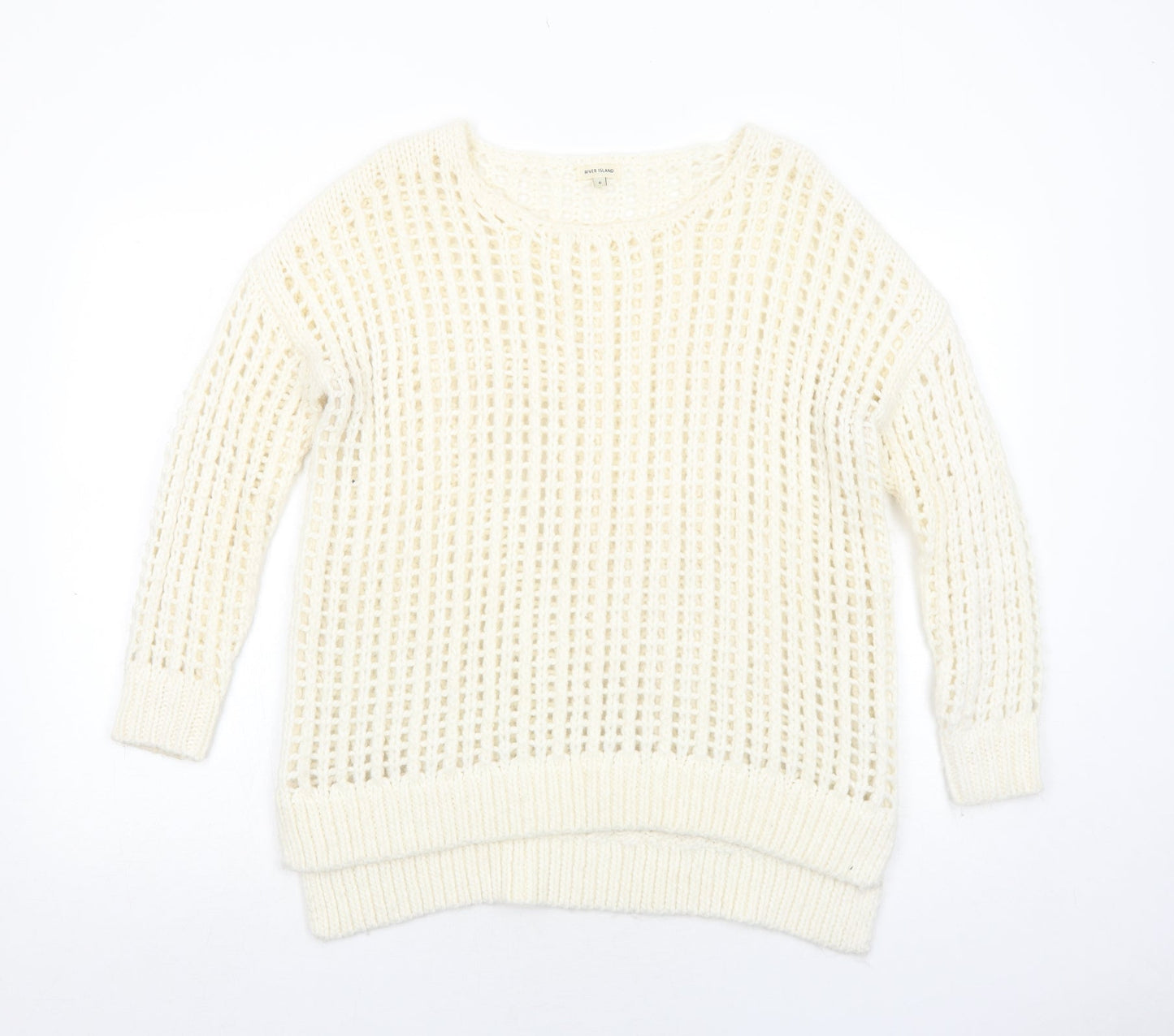 Womens UK Size 6 River Island Ivory Pullover Jumper