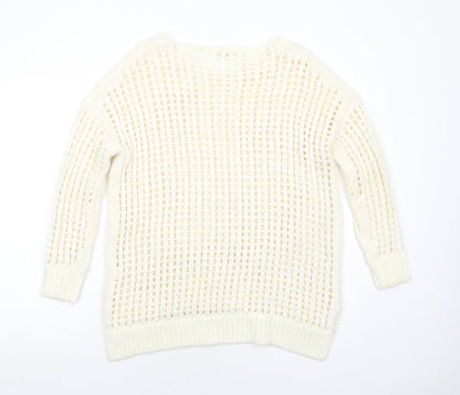 Womens UK Size 6 River Island Ivory Pullover Jumper