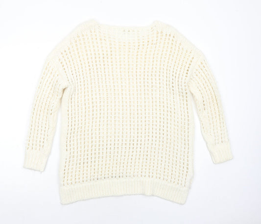 Womens UK Size 6 River Island Ivory Pullover Jumper