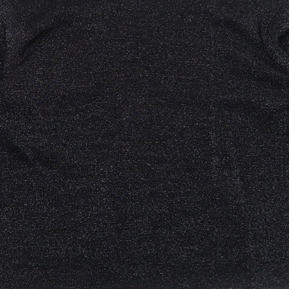 Bonmarché Womens Black V-Neck Acrylic Pullover Jumper Size S