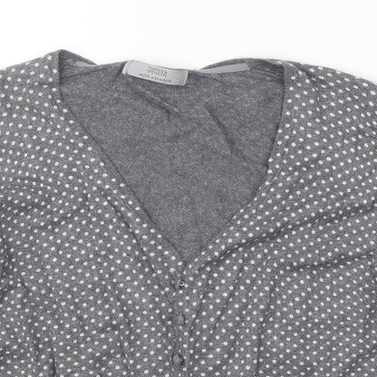 Womens UK Size 14 Marks and Spencer Grey Cardigan Jumper