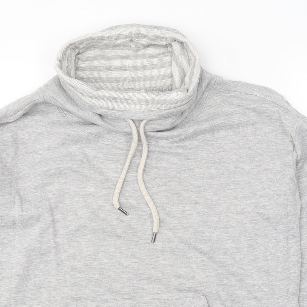 Esprit Womens Grey Polyester Pullover Sweatshirt Size S Pullover