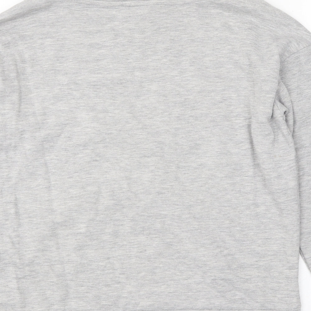 Esprit Womens Grey Polyester Pullover Sweatshirt Size S Pullover