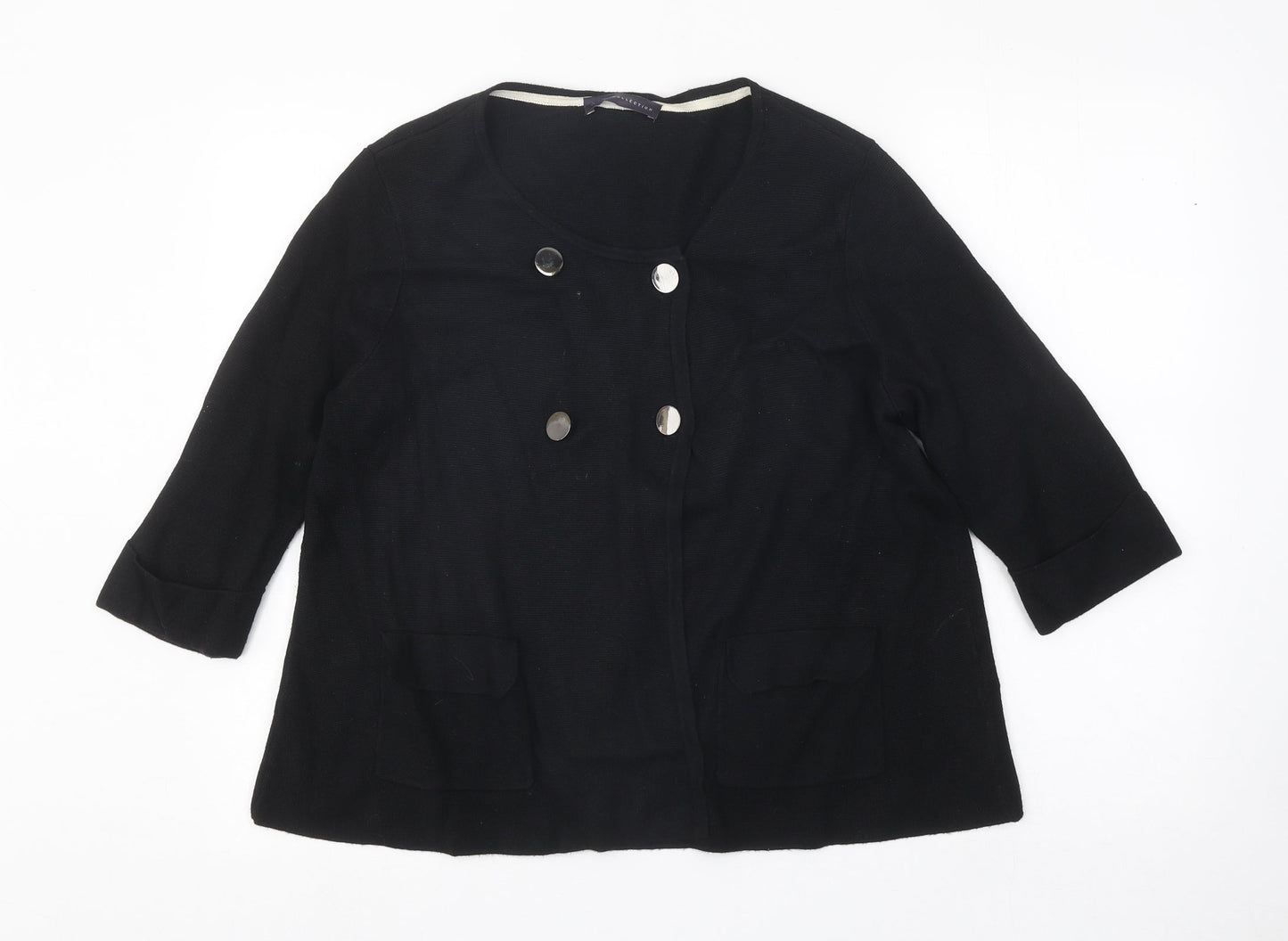 Womens UK Size 14 Marks and Spencer Black Cardigan Jumper