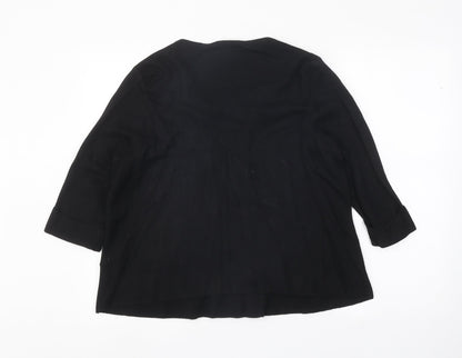 Womens UK Size 14 Marks and Spencer Black Cardigan Jumper