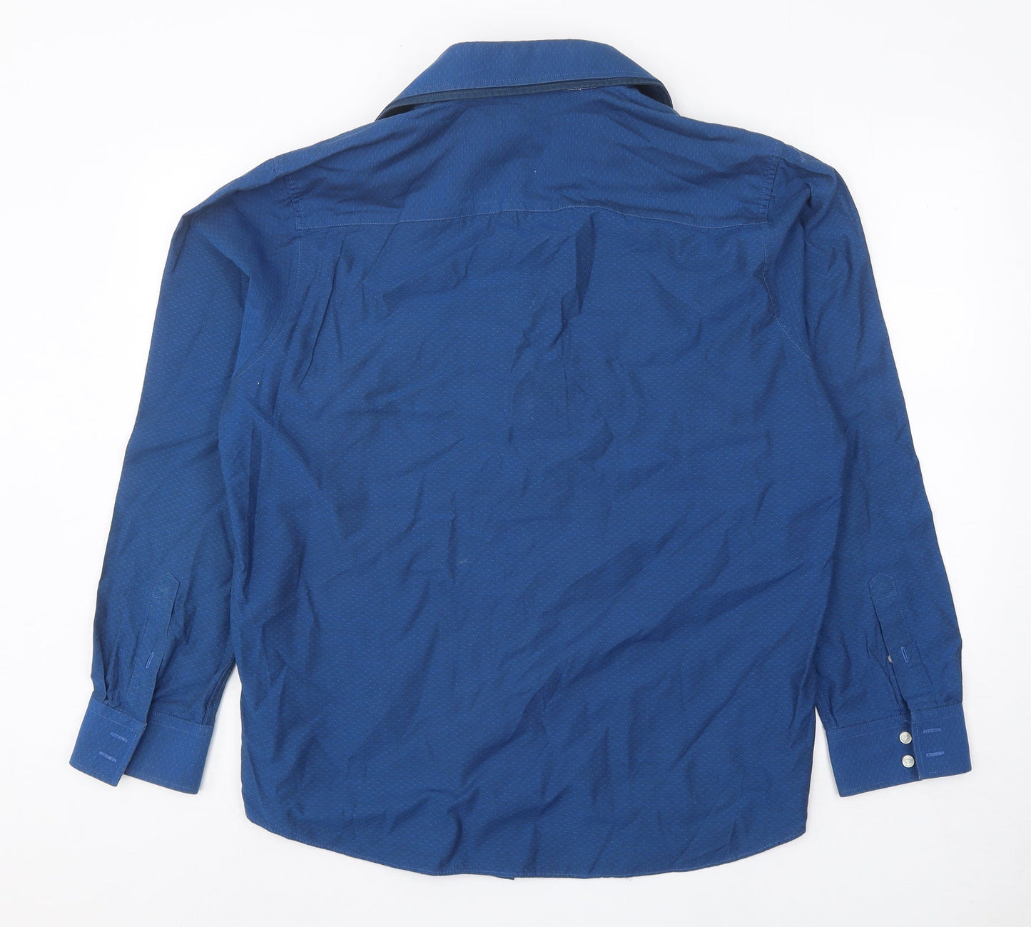 Mens UK Size L Debenhams Blue  Button-Up Long Sleeve Casual Shirt