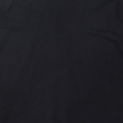 ALIBI Womens Black V-Neck Acrylic Pullover Jumper Size 10 - Size 10-12