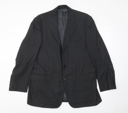 The Label Mens Grey Wool Jacket Suit Jacket Size 44 Regular