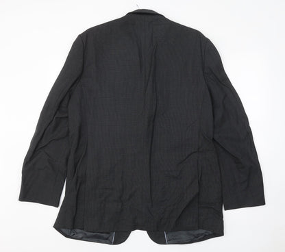The Label Mens Grey Wool Jacket Suit Jacket Size 44 Regular