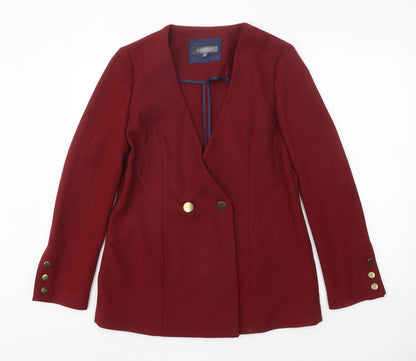 Limited Womens Red Jacket Blazer Size 12 Button