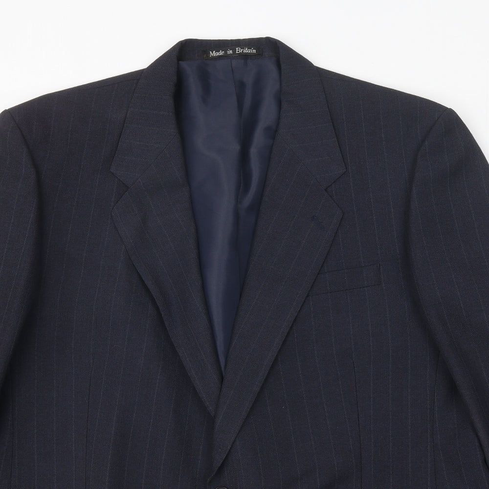 Mens UK Size 44 Greenwoods Regular Blue Suit Jacket