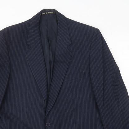 Mens UK Size 38 The Label Regular Blue Suit Jacket