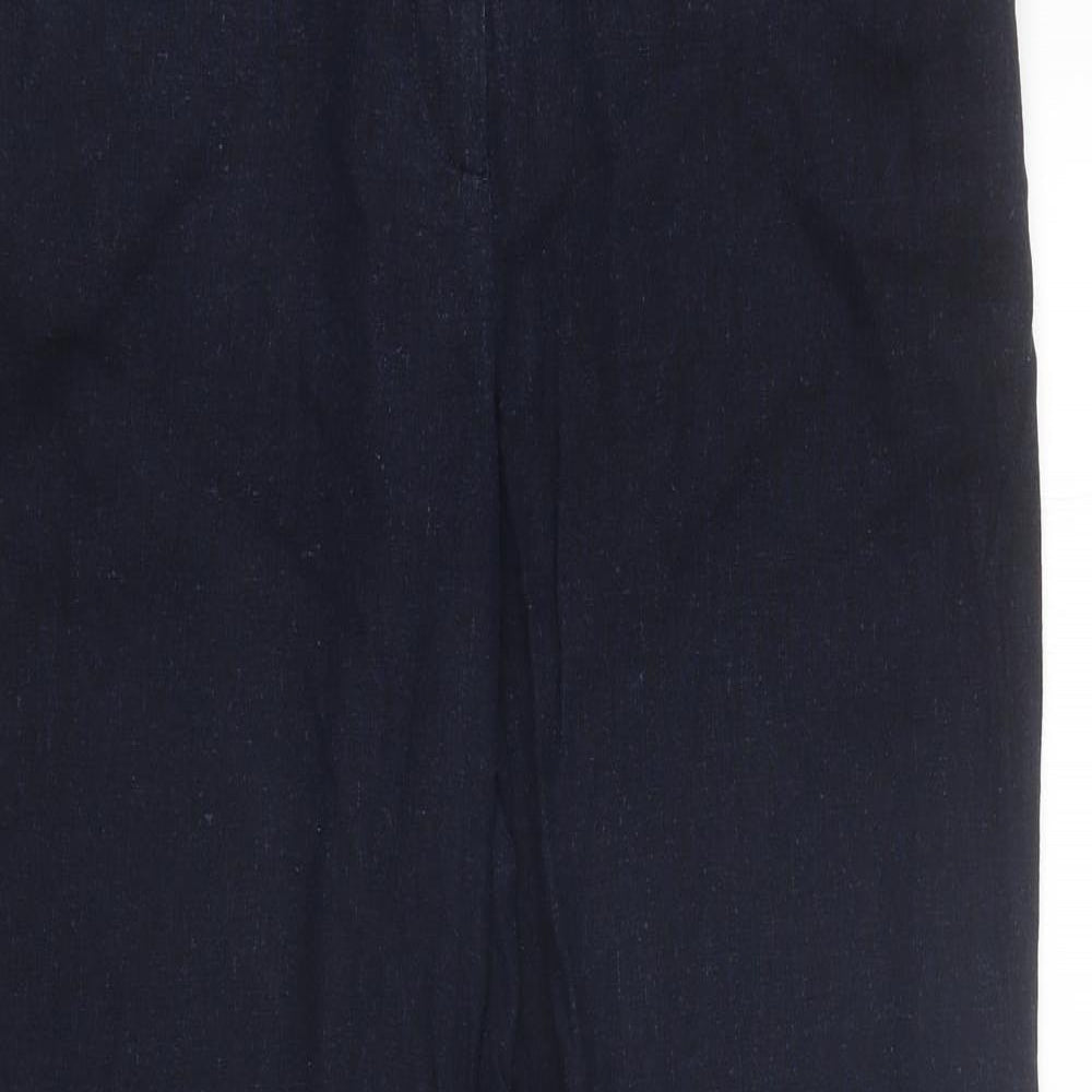 James Lakeland Womens Blue Polyester Trousers Size 36 L29.5 in Regular