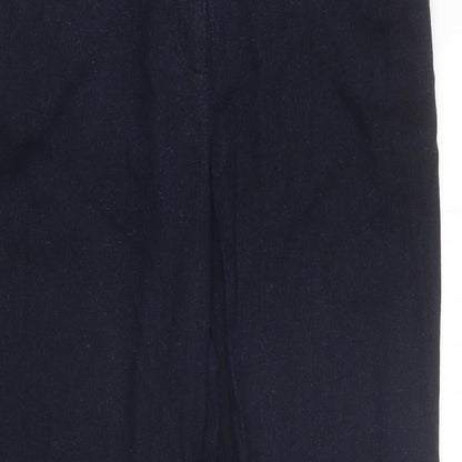 James Lakeland Womens Blue Polyester Trousers Size 36 L29.5 in Regular