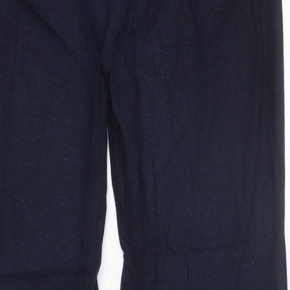 James Lakeland Womens Blue Polyester Trousers Size 36 L29.5 in Regular