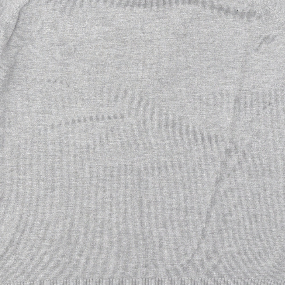 Sfera Casual Womens Grey V-Neck Acrylic Pullover Jumper Size M
